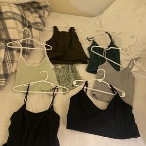 Brandy Melville, free people, and pacsun tanks